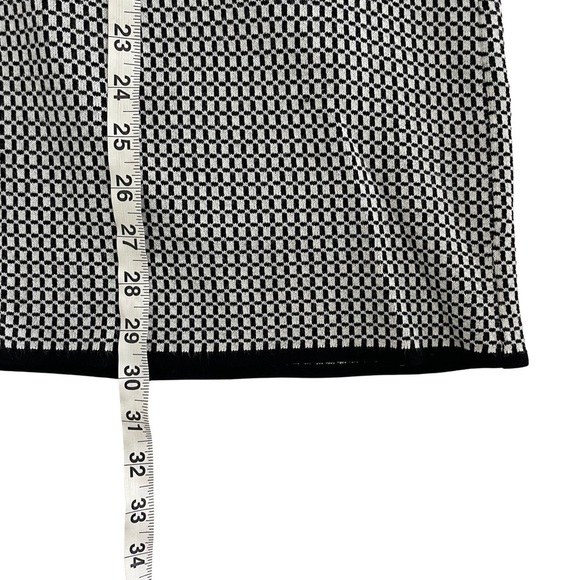 Talbots 3X Houndstooth Knit Cardigan Open Front Pockets Cozy Casual Minimalist - Picture 12 of 14